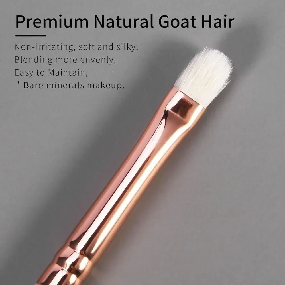 Enzo E403S Mini Size Pink Natural Bristle Goat Hair Professional Eye Brush